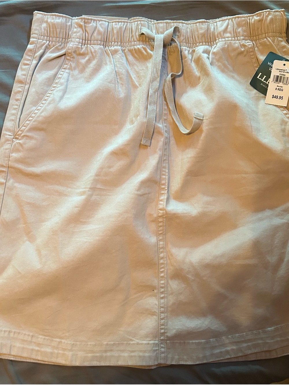 L.L.Bean Neutral Drawstring Waist Skirt